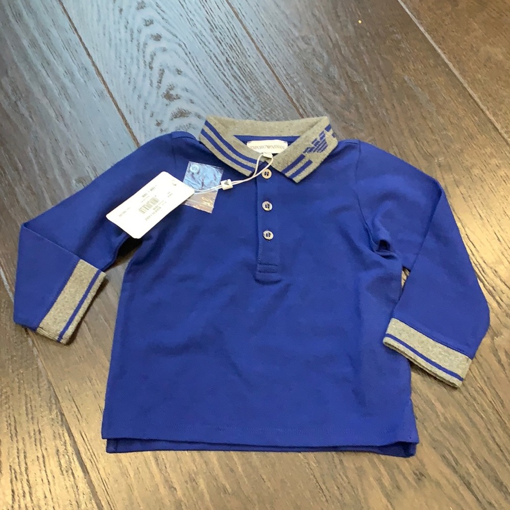 BNWT Emporio Armani long sleeve polo size 18m